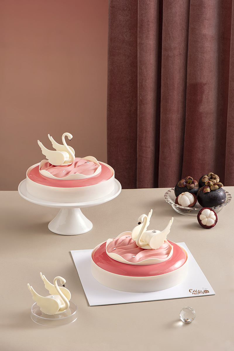 Mangosteen Rose – Entremet Măng Cụt (màu Hồng) BiiBest-BBBSN18
